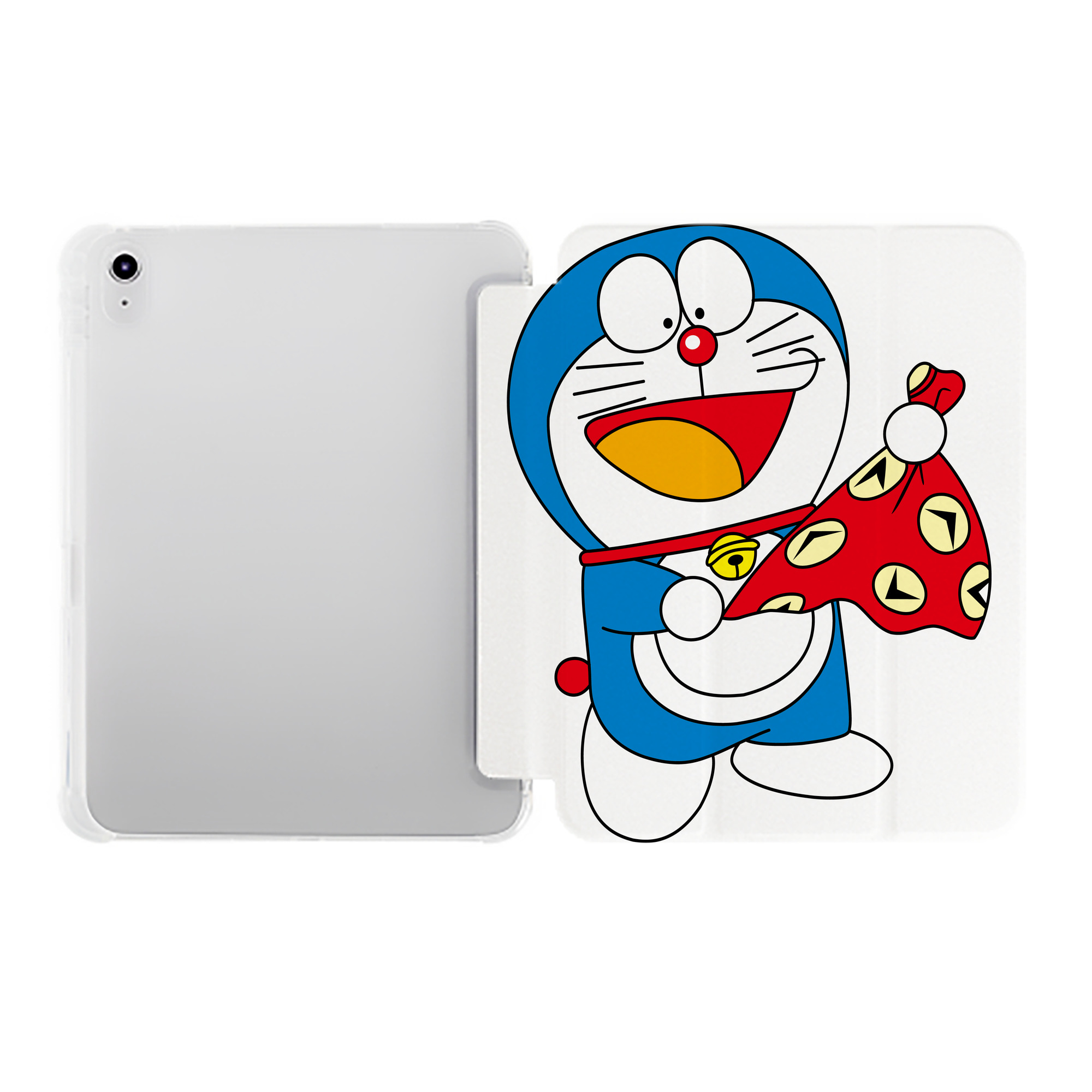 （画像用） ドラえもん Doraemon IPad ケース ペン収納付き 三つ折りスタンド PUレザー×シリコン 対応機種9.5/10.5/10.9インチ
